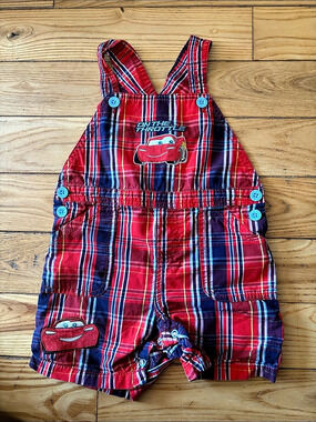 Disney Cars Plaid Romper Boys 18-24M